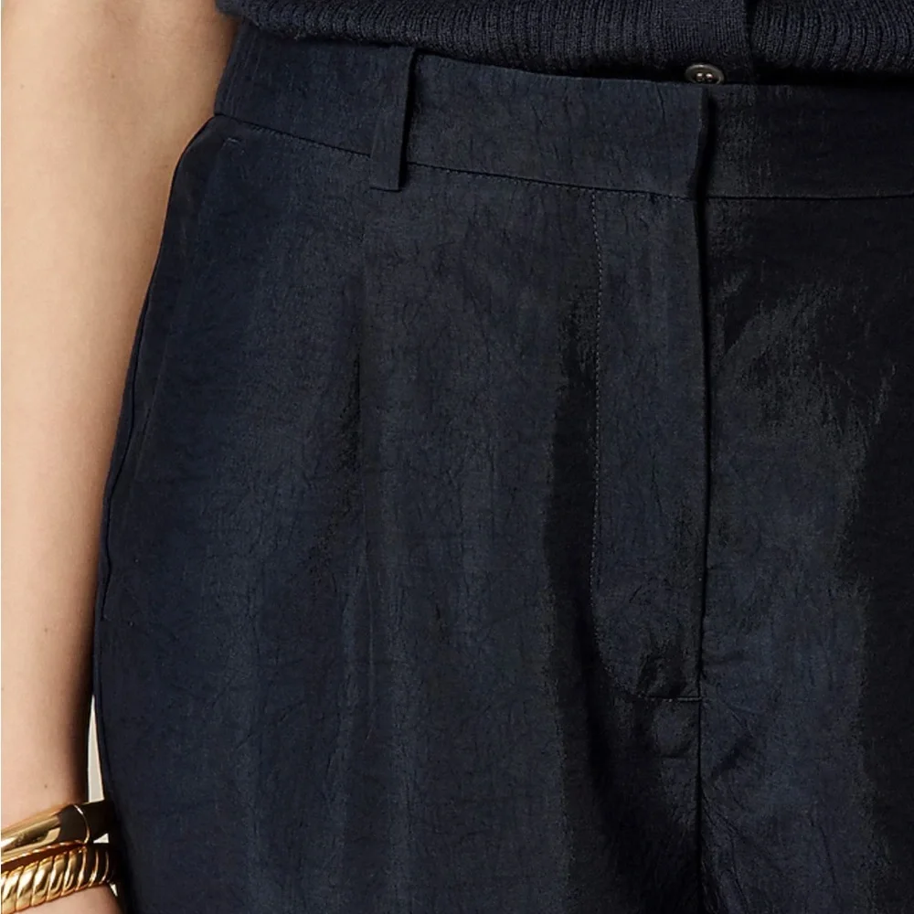 J.Crew Tall Essential wide-leg pant in textured satin (12T) - Picture 3 of 10